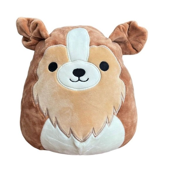 Squishmallows Kellytoy Andres The Sheltie Dog 8” Soft Stuffed Plush Kids Toy - Picture 1 of 7